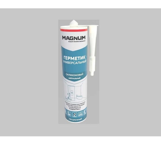 Изображение товара Герметик нейтральный Magnum силиконовый бесцветный, 280мл M-002-7-280