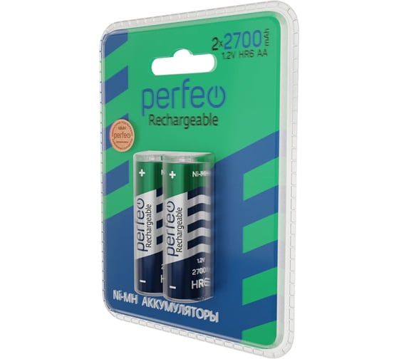 Изображение товара Аккумулятор Perfeo AA2700mAh/2BL Пластик 30017536