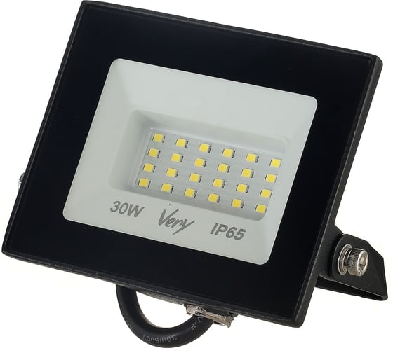 Изображение товара Прожектор светодиодный Very 30Вт, IP65, 6500K, черный, (шт.) 89-0-653