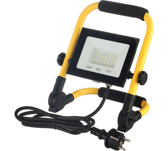 Изображение товара Прожектор светодиодный Very переносной, 20Вт, IP65 6500K, черный, шт 89-1-652