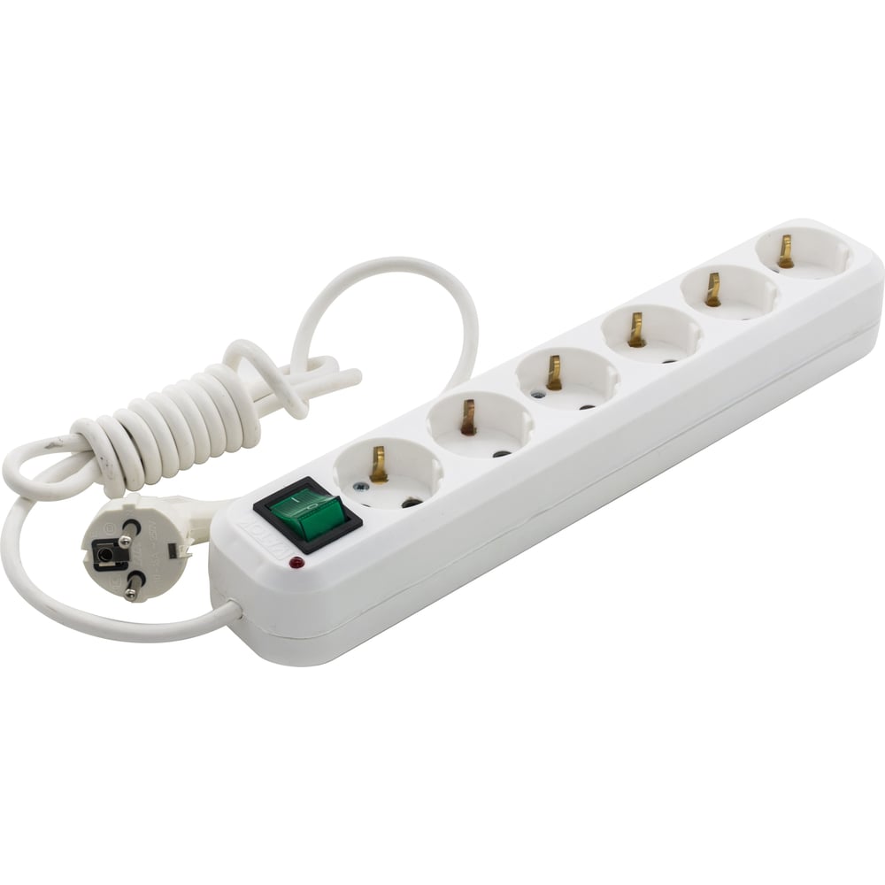 Изображение товара Фильтр сетевой Very 6 розеток с выключателем и заземлением 2м