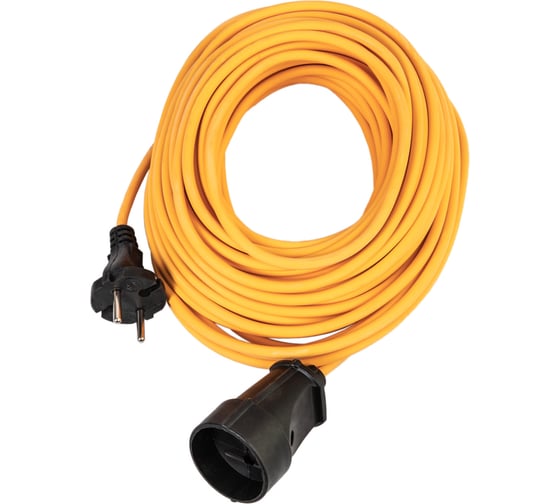 Изображение товара Удлинитель шнур КОСМОС 20м 1 гнездо ПВС 2x0.75 мм 10A 220В 2200Вт Россия УХ10 YSHKsm20m-1g(10A)S