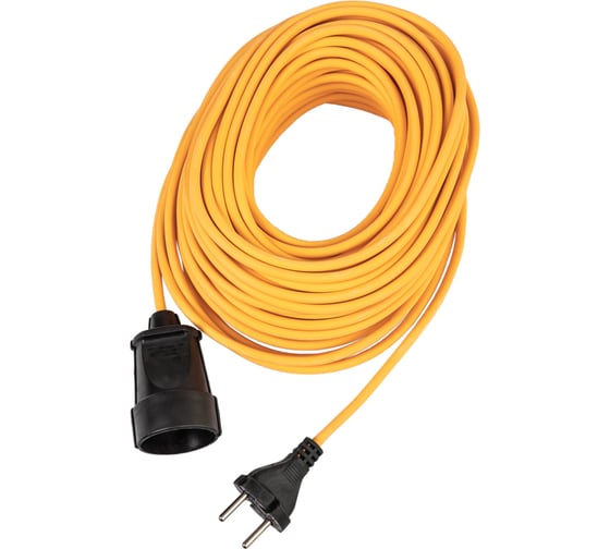 Изображение товара Удлинитель шнур КОСМОС 30м 1 гнездо ПВС 2x0.75 мм 10A 220В 2200Вт Россия УХ10 YSHKsm30m-1g(10A)S