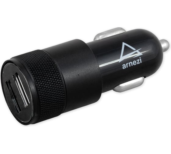 Изображение товара Автомобильный адаптер ARNEZI 2хUSB, 5 В, 2.4 А, в прикуриватель, черный A0603010
