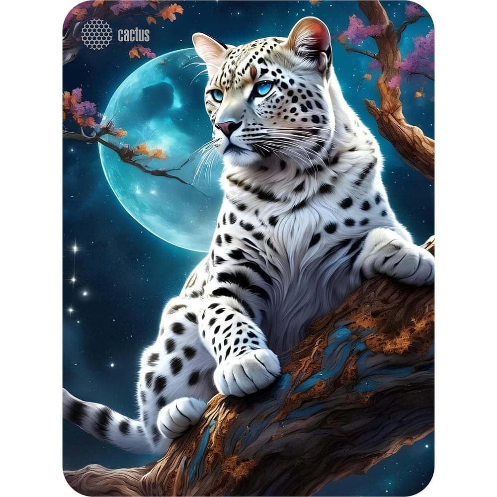 Изображение товара Коврик для мыши CACTUS Snow Leopard 400x300 мм мягкий тканевый материал