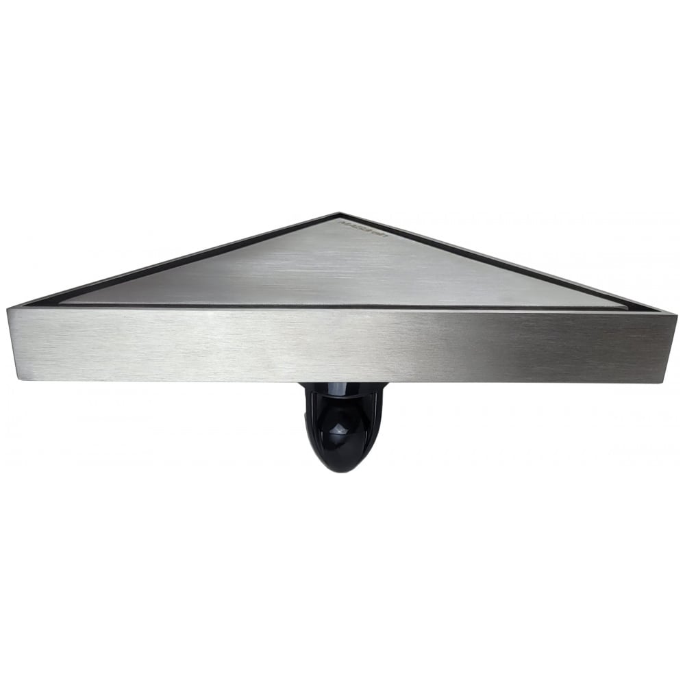 Изображение товара Трап сантехнический MAGdrain треугольный, 150x150, магнитный клапан, нержавеющая сталь матовая/под плитку SYC 150 Q50-B