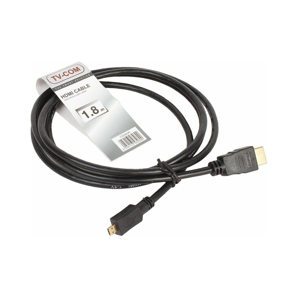 фото Кабель tv-com hdmi to microhdmi ver1.4v+3d,1,8m cg583k-1.8m