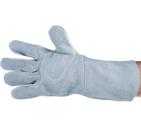 Изображение товара Спилковые краги Профессионал, серые, 35 см, 08155