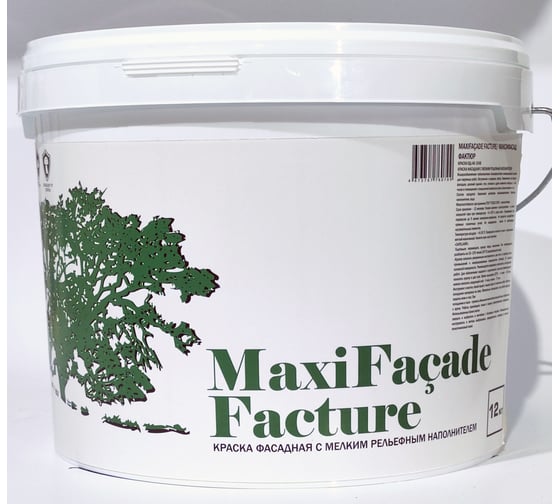 Изображение товара Профессиональная фактурная краска МаксДекор МаксиФасадФактюр, 12 кг 4673767760799