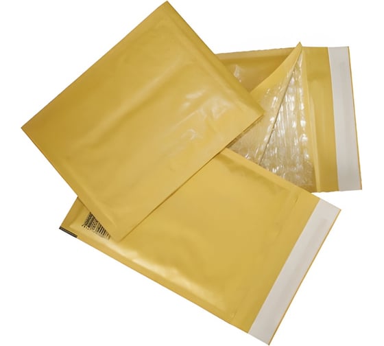 Изображение товара Конверт-пакеты ОФИСМАГ с прослойкой из пузырчатой пленки, 170x225 мм, крафт, отрыв.полоса, комплект 10 шт, С/0-G.10 124244