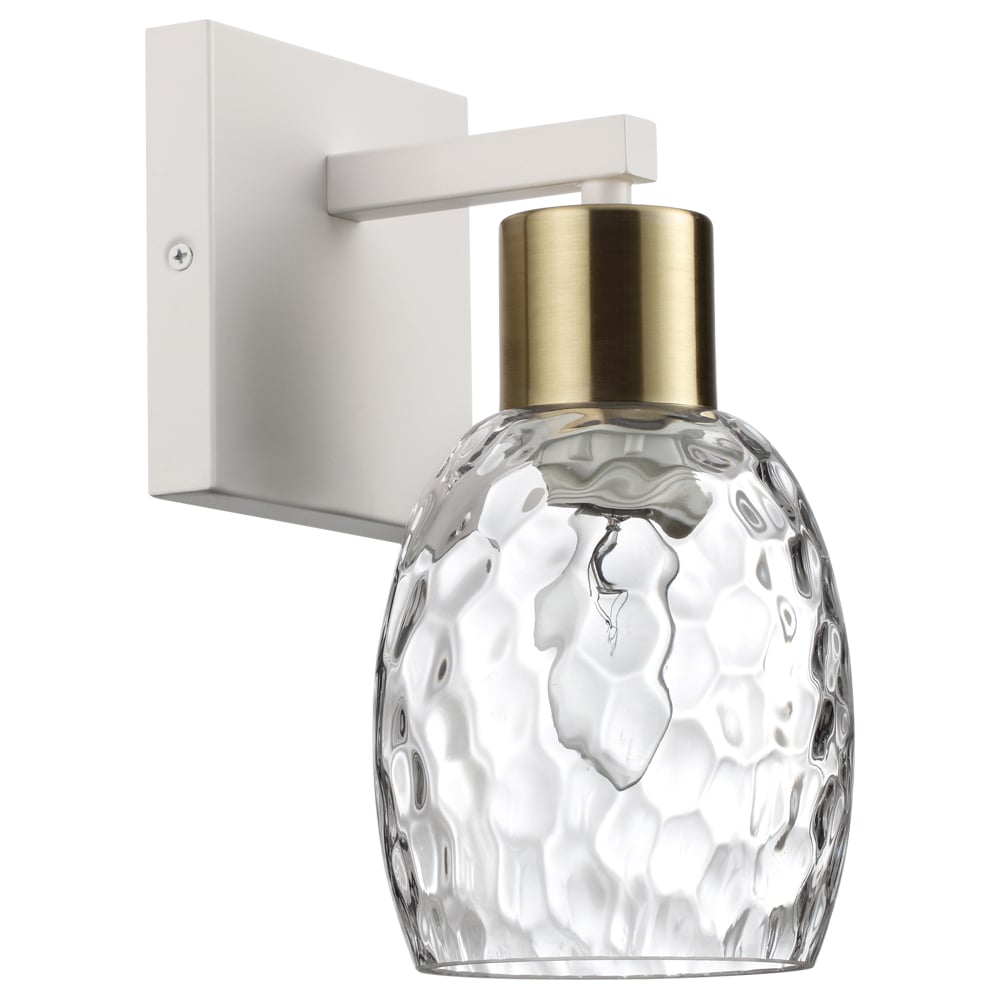 Изображение товара Бра LUMION ICE 1-ламповый бело-золотой с прозрачным стеклом E27 40W