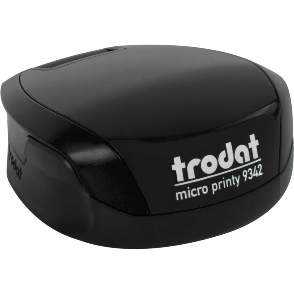 Изображение товара Оснастка для печатей ОФИСМАГ TRODAT 9342 MICRO P4 карманная, D=42 мм синий, корпус черный, подушка, 163186 238373
