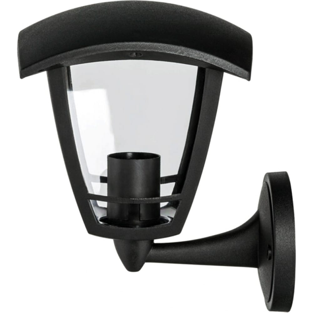 фото Садово-парковый светильник эра 4 грани, черный, настенный, вверх б0051185