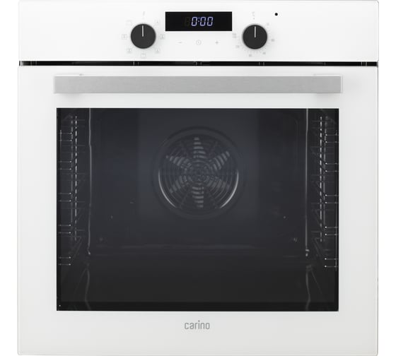Изображение товара Встраиваемый электрический духовой шкаф Carino 60 см, 7 режимов, 73л, конвекция, гриль, двойное стекло, хромированные направляющие, белый CB6EW56016