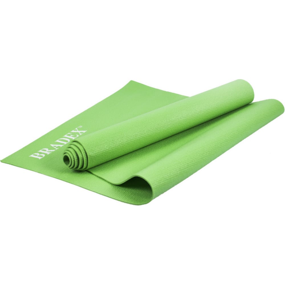 Коврик для йоги и фитнеса BRADEX, цвет зеленый