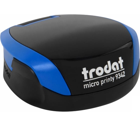 Изображение товара Оснастка для печатей ОФИСМАГ карманная, D=42мм синий, TRODAT 9342 MICRO P4, корпус синий, подушка, 163187 238372