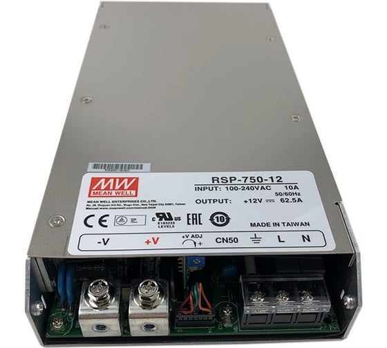 Изображение товара Источник питания Mean Well, AC/DC RSP-750-12 Т02123733