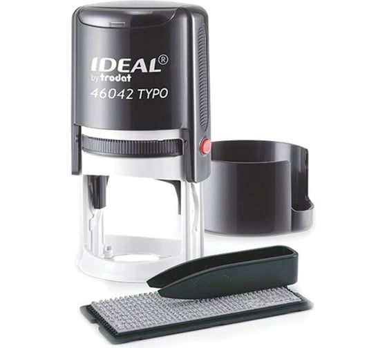 Изображение товара Самонаборная печать ОФИСМАГ 1-круг, оттиск D=42 синий, TRODAT IDEAL 46042DB-R1, крышка, касса в комплекте 237934