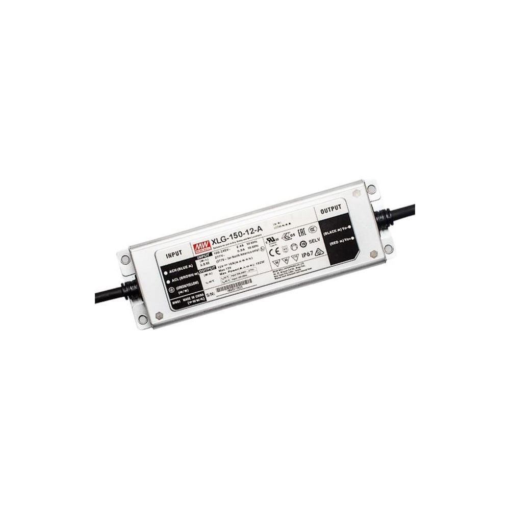 Изображение товара Блок питания Mean Well AC/DC XLG-150-12-A 150Вт герметичный для светодиодов Изображение товара Блок питания Mean Well AC/DC XLG-150-12-A 150Вт герметичный для светодиодов