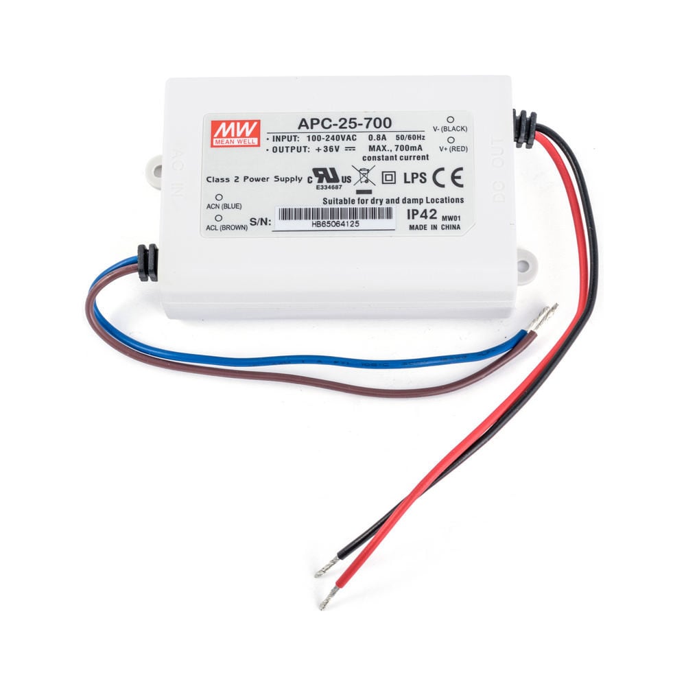 Изображение товара Блок питания Mean Well APC-25-700 для светодиодов 36 В 0.7 А