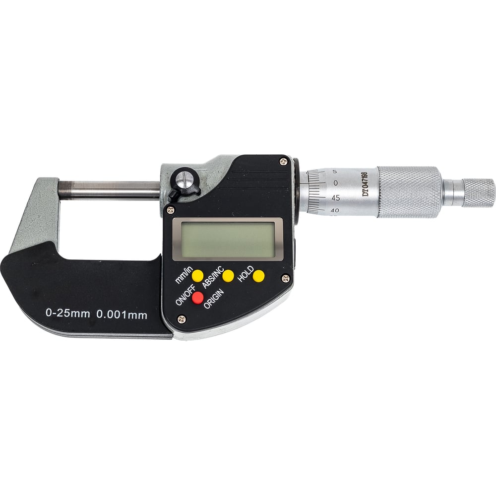 Изображение товара Микрометр гладкий МКЦ25 (0-25) цена деления 0,001 электронный ГОСТ 6507-90 Beltools ri.218.111