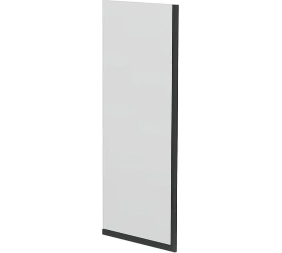 Изображение товара Стеклянная перегородка, ширма на борт ванны Reflexion home Reflexion 140x60см фиксированная, прозрачное закаленное стекло 8мм, черный профиль RX14060CBL-02