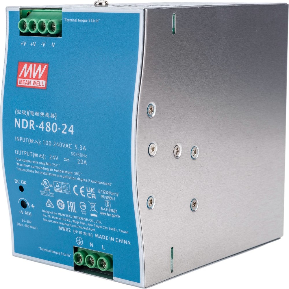 Источник питания Mean Well NDR-480-24 Т02290107