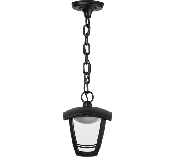 Изображение товара Садовопарковый светильник ЭРА ДСУ 078001 Марсель черный 4 гранный подвесной IP44 светодиодный 8Вт 30 Б0064272