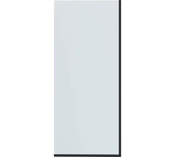 Изображение товара Стеклянная перегородка, ширма на борт ванны Reflexion home Reflexion 140x70см фиксированная, прозрачное закаленное стекло 8мм, черный профиль RX14070CBL-03