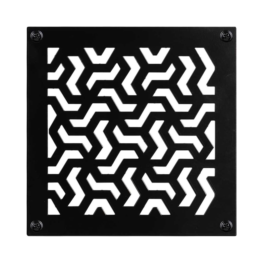 Изображение товара Накладка вентиляционная 150х150 мм металлическая черная внутренняя/наружная ООО СКП ВРК-002Ч