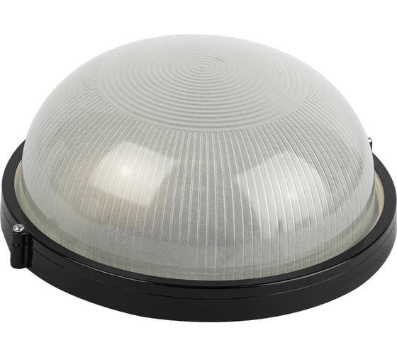 Изображение товара Светильник ЭРА НБП 03100001 Акватермо алюминий/стекло IP54 E27 max 100Вт D240 круг черный Б0063908