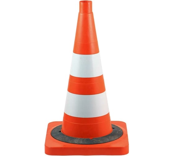 Изображение товара Конус дорожный ТЕХНОЛОГИЯ КС-2.8.0 520 мм, мягкий, 2 светоотражающие полосы + утяжелитель (квадратное основание) (комплект 5 шт.) 00-00008171