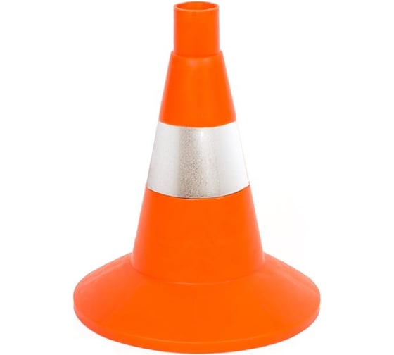 Изображение товара Конус дорожный ТЕХНОЛОГИЯ КС-1.6 320 мм, мягкий, 1 светоотражающая полоса (комплект 5 шт.) 00-00008154