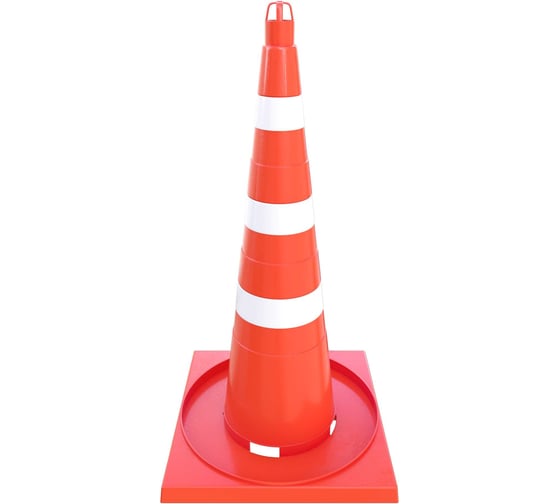 Изображение товара Конус дорожный ТЕХНОЛОГИЯ КС-3.4 750 мм, мягкий, 3 белые полосы (комплект 5 шт.) 00-00008176