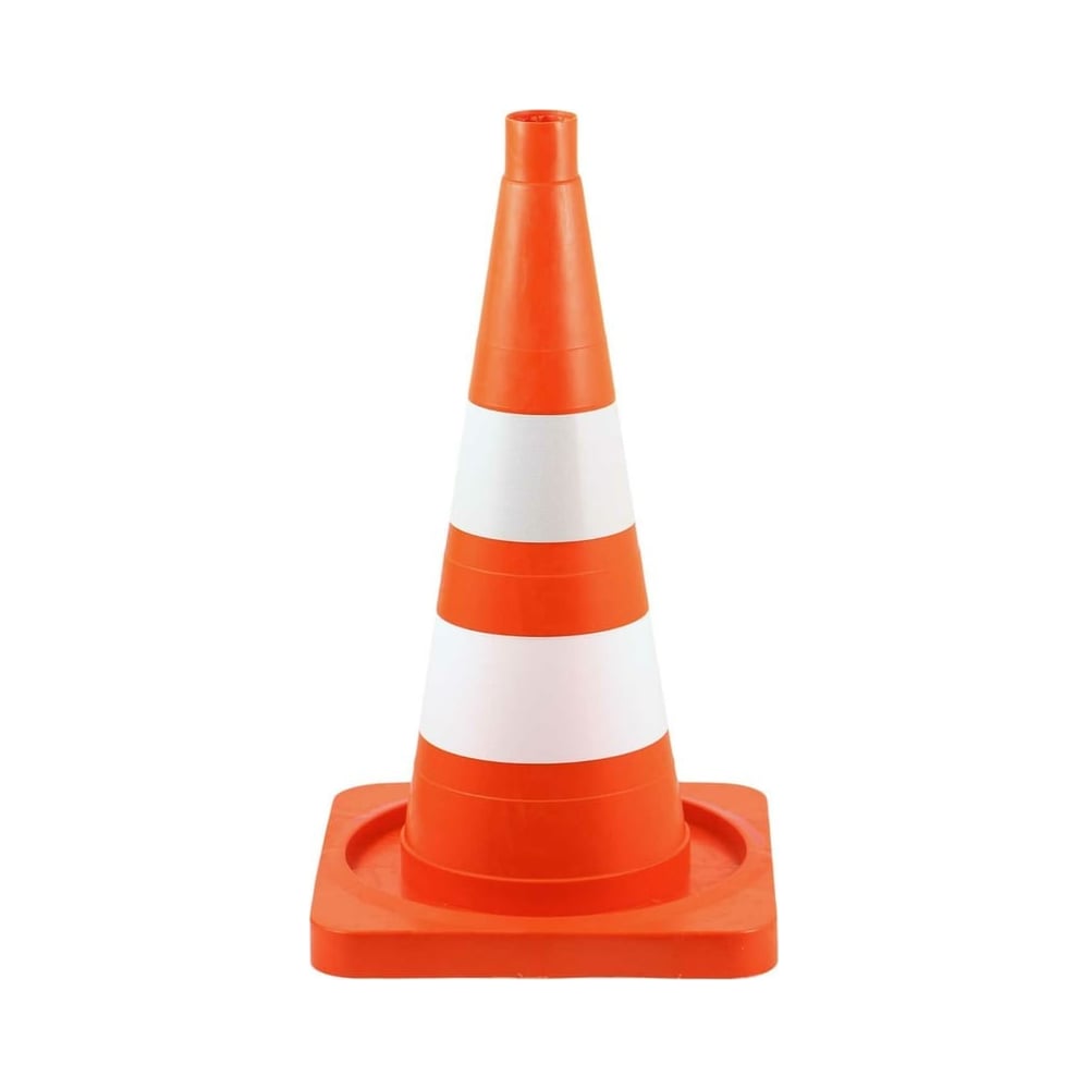 Изображение товара Дорожный конус ТЕХНОЛОГИЯ КС-2.6, комплект 5 шт., мягкий пластик, светоотражающими полосами