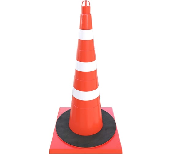 Изображение товара Конус дорожный ТЕХНОЛОГИЯ КС-3.4.0 750 мм, мягкий, 3 белые полосы + утяжелитель (комплект 5 шт.) 00-00008177