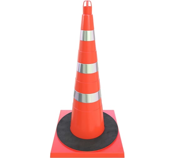 Изображение товара Конус дорожный ТЕХНОЛОГИЯ КС-3.8.0 750 мм, мягкий, 3 светоотражающие полосы + утяжелитель (комплект 5 шт.) 00-00008181