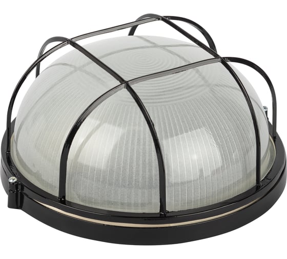 Изображение товара Светильник ЭРА НБП 03100002 Акватермо алюминий/стекло решетка IP54 E27 max 100Вт D240 круг черный Б0063876