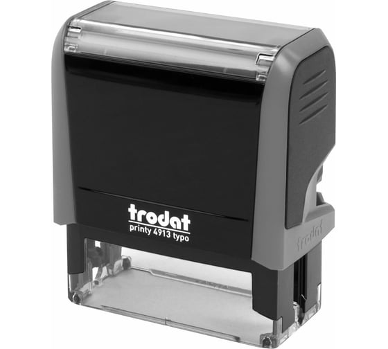 Изображение товара Самонаборный штамп ОФИСМАГ 5-строк, 58x22 мм синий, TRODAT 4913P4/DB, корпус серый, кассы в комплекте, 43216 238368