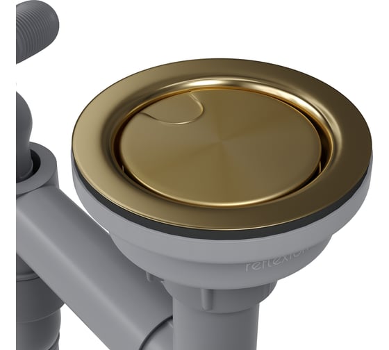 Изображение товара Выпуск для кухонной мойки Reflexion home Reflexion Part брашированное золото RX9003GD