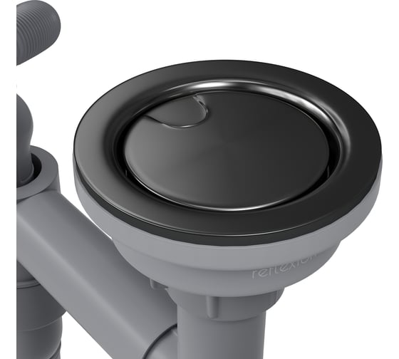 Изображение товара Выпуск для кухонной мойки Reflexion home Reflexion Part оружейная сталь RX9003BL