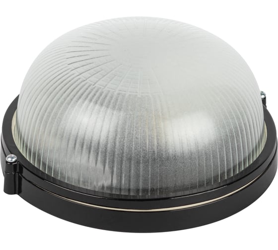 Изображение товара Светильник ЭРА НБП 0360001 Акватермо алюминий/стекло IP54 E27 max 60Вт D176 круг черный Б0063905