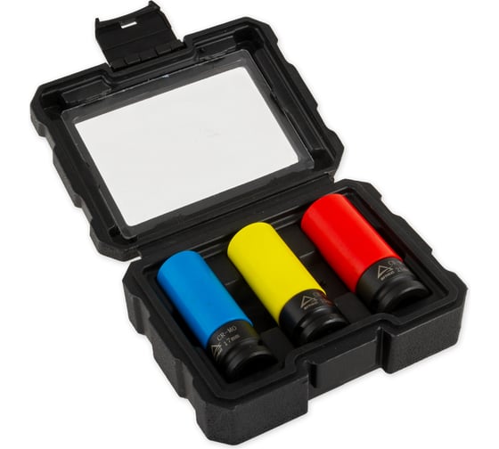 Изображение товара Набор ударных головок 6-гранных (3 шт; 17-19-21 мм; 1/2") для колесных дисков ARNEZI R0380001