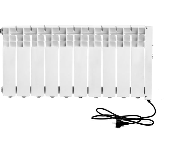 Изображение товара Радиатор отопления электрический Normand 350 10 секций, белый, с электронным терморегулятором 133-620