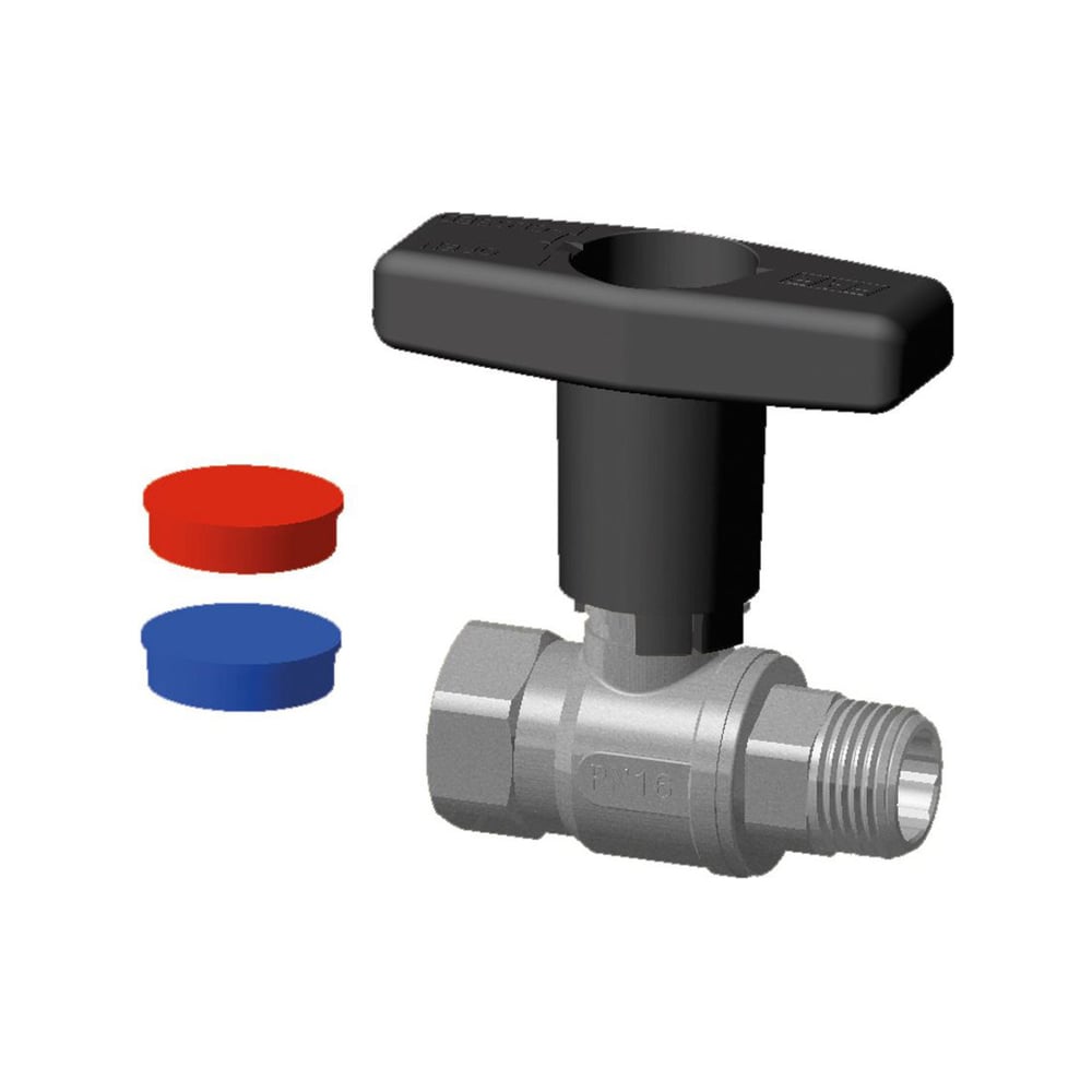 Изображение товара Кран шаровой FAR хромированный, 3/4" ВР-НР, высокая черная ручка FS 3097 M34C