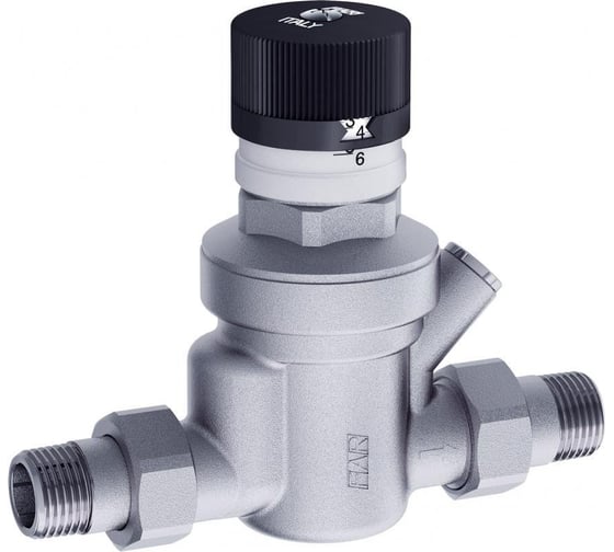 Изображение товара Редуктор FAR хромированный, 1/2", НР-НР, с визуализацией давления, под манометр FA 2878 12