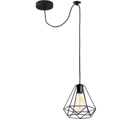 Изображение товара Подвесной светильник BayerLux "Брук" 1x40Вт E27 черный 20х20х120 см 3950778