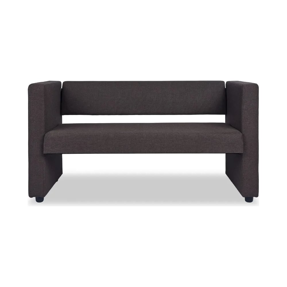 Изображение товара Прямой диван Divan24 мини Берри для кухни и офиса, темно-коричневый, рогожка