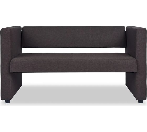 Изображение товара Прямой диван Divan24 мини Берри на кухню, офисный, для салона красоты, рогожка, темно-коричневый 3001001006