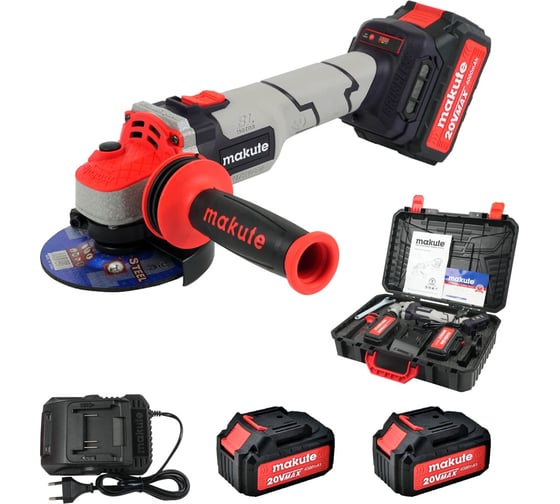Изображение товара Угловая шлифовальная бесщеточная машина аккумуляторная Makute (20В, 125 мм) CAG126-2BL